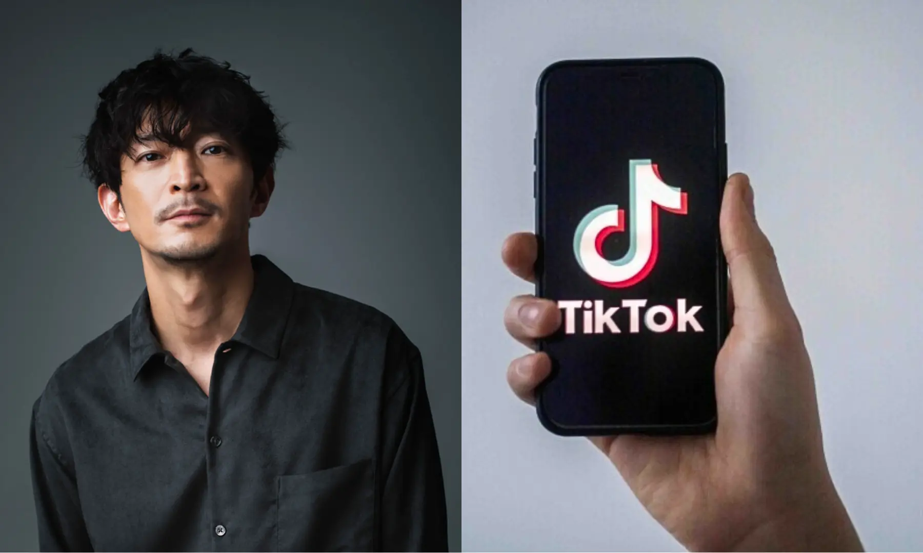 This photo combo shows Japanese anime voice actor Kenjiro Tsuda (L) and a smartphone with the logo of TikTok (R). &mdash; tsudaken.jp/AFP/File