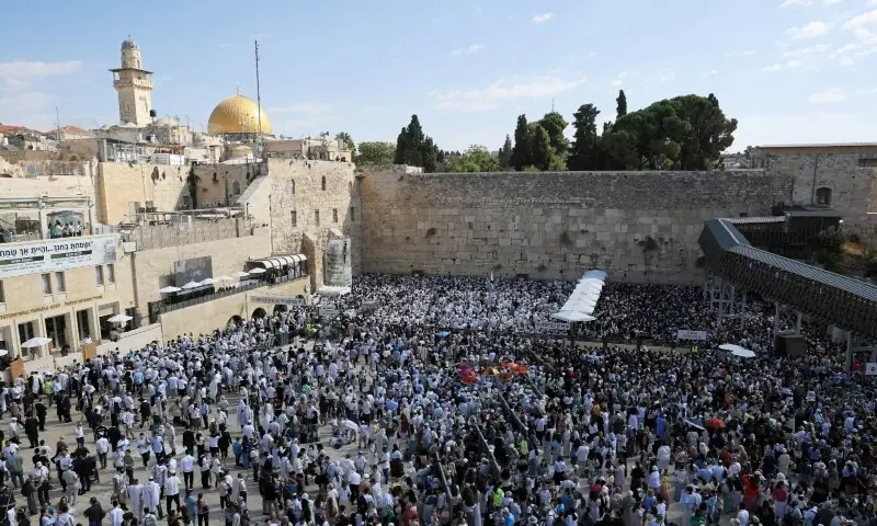 Worshippers attend the priestly blessing during the Jewish holiday of Sukkot, at the Western Wall, Judaism's holiest prayer site, in Jerusalem's Old City, September 28, 2026. — Reuters Worshippers attend the priestly blessing during the Jewish holiday of Sukkot, at the Western Wall, Judaism's holiest prayer site, in Jerusalem's Old City, September 28, 2026. — Reuters