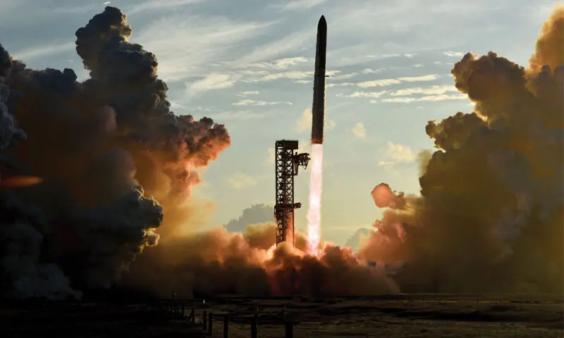 The SpaceX Starship lifts off from Texas, US.—Reuters The SpaceX Starship lifts off from Texas, US.—Reuters