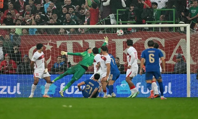 Italy's Alessandro Bastoni (C, bottom) scores past Turkiye goalkeeper Altay Bayindir during their UEFA Nations League (League A, Group A1) match at the Bursa Ataturk Stadium in Bursa, Turkiye, on September 28, 2026. —AFP Italy's Alessandro Bastoni (C, bottom) scores past Turkiye goalkeeper Altay Bayindir during their UEFA Nations League (League A, Group A1) match at the Bursa Ataturk Stadium in Bursa, Turkiye, on September 28, 2026. —AFP