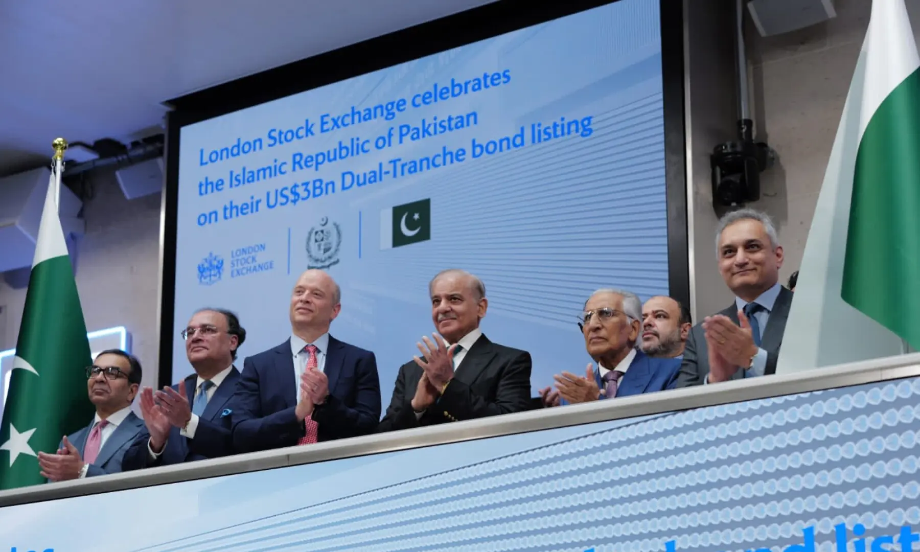 Prime Minister Shehbaz Sharif attends opening ceremony at London Stock Exchange on Sept 29. — X/@PakPMO Prime Minister Shehbaz Sharif attends opening ceremony at London Stock Exchange on Sept 29. — X/@PakPMO
