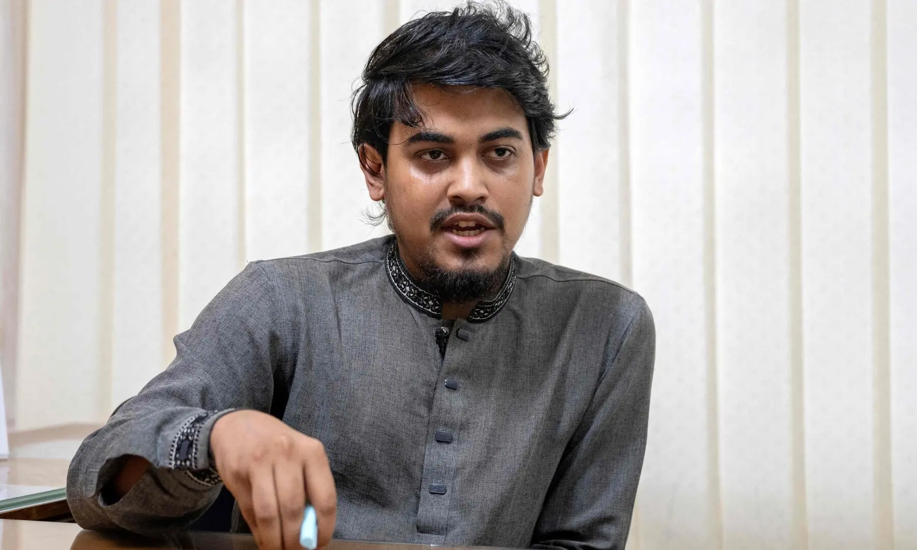 This photograph taken on September 7, 2026 shows Md Mazharul Islam, a career advisor for the Dhaka University Central Students&rsquo; Union (DUCSU) speaking during an interview with AFP inside the campus in Dhaka. &mdash;AFP