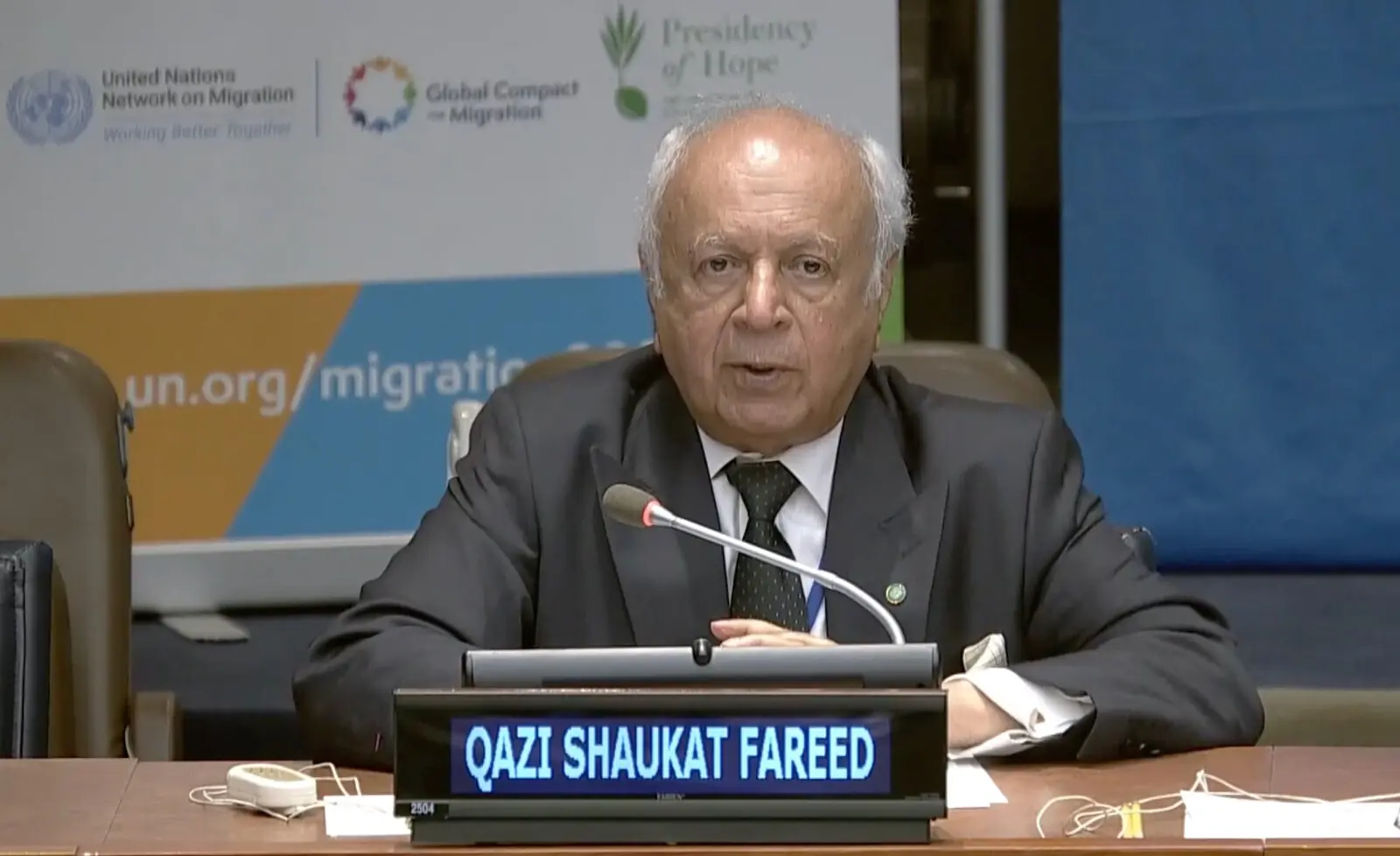 Permanent Observer for the Parliamentary Assembly of the Mediterranean to the United Nations and UN System Qazi Shaukat Fareed. &mdash; Photo via The Parliamentary Assembly of the Mediterranean