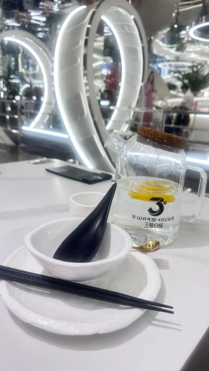  Our table at No. 3 Warehouse in Shanghai. 
