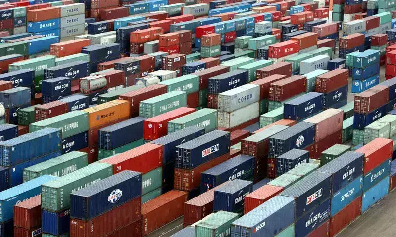 A file photo of shipping containers. &mdash; AFP/File