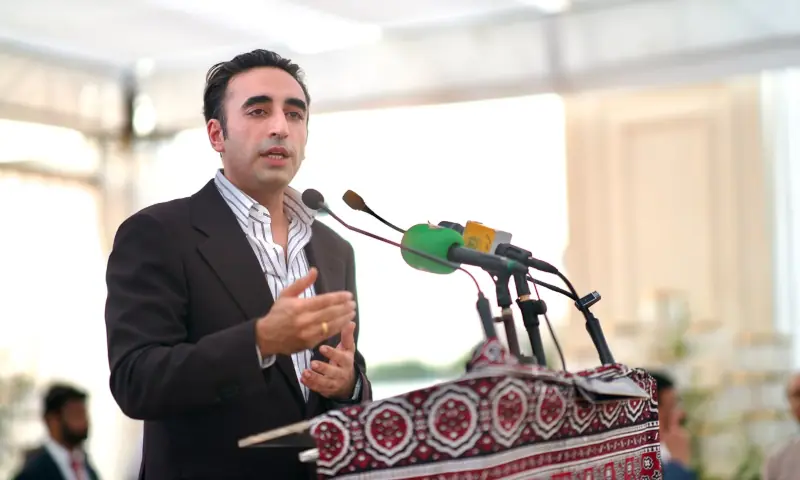 PPP Chairman Bilawal Bhutto-Zardari addresses an event in Karachi on Oct 3, 2026. &mdash; screengrab via X/MediaCellPPP