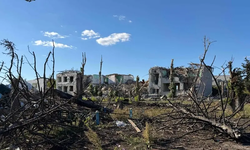 This photograph shows destroyed buildings in Malomykhaylivka village in Dnipropetrovsk region on October 2, 2026, amid the Russian invasion of Ukraine. —AFP This photograph shows destroyed buildings in Malomykhaylivka village in Dnipropetrovsk region on October 2, 2026, amid the Russian invasion of Ukraine. —AFP