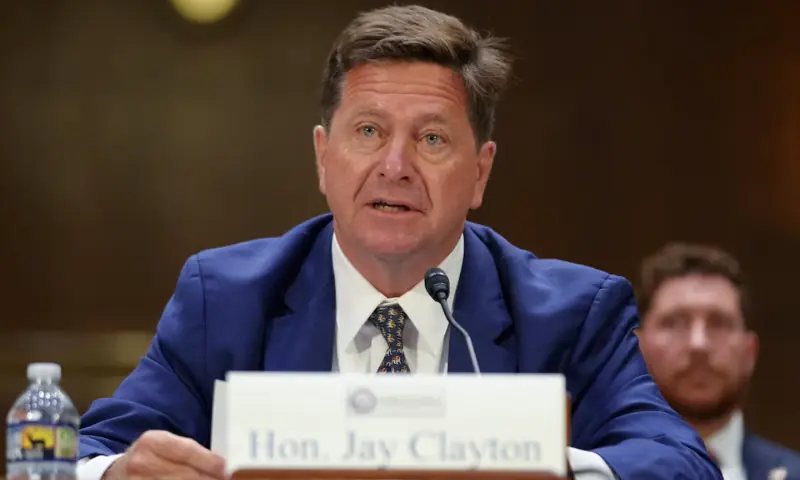 Jay Clayton, US President Donald Trump's nominee to be Director of National Intelligence, testifies during a Senate Intelligence Committee confirmation hearing on Capitol Hill in Washington, DC, US, on July 15, 2026. &mdash; Reuters/File