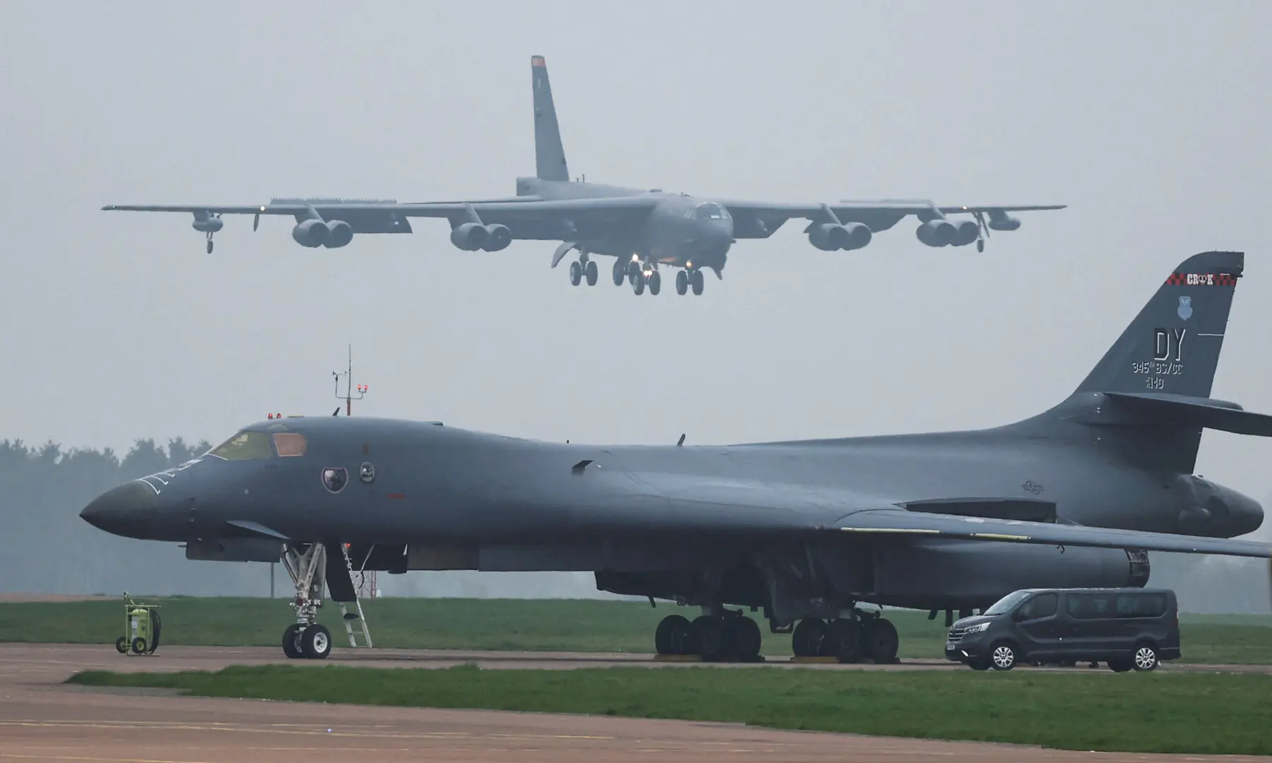 A USAF B-1B bomber is parked as US Air Force Boeing B-52 Stratofortress bomber lands at RAF Fairford airbase, used by United States Air Force (USAF) personnel, amid the US-Israeli war against Iran, in Fairford, Gloucestershire, Britain, on March 9, 2026. — Reuters/File A USAF B-1B bomber is parked as US Air Force Boeing B-52 Stratofortress bomber lands at RAF Fairford airbase, used by United States Air Force (USAF) personnel, amid the US-Israeli war against Iran, in Fairford, Gloucestershire, Britain, on March 9, 2026. — Reuters/File