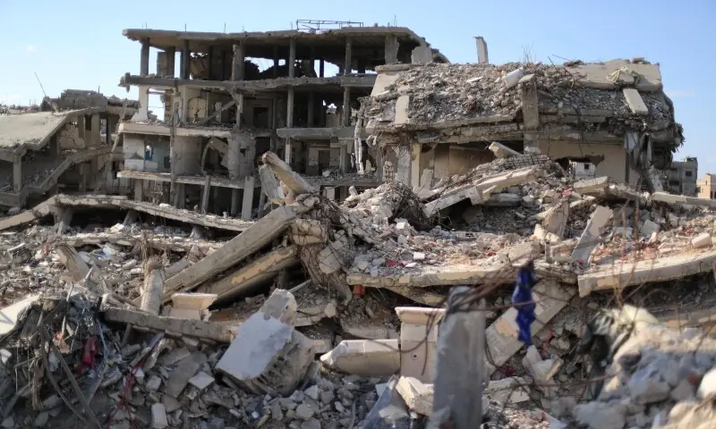 A general view of residential buildings destroyed during Israeli bombardment, in Gaza City on September 28, 2026. — Reuters A general view of residential buildings destroyed during Israeli bombardment, in Gaza City on September 28, 2026. — Reuters