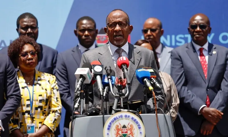 Kenyan Cabinet Secretary of Health Aden Duale speaks at a press conference in Nairobi on October 6, 2026. —AFP Kenyan Cabinet Secretary of Health Aden Duale speaks at a press conference in Nairobi on October 6, 2026. —AFP