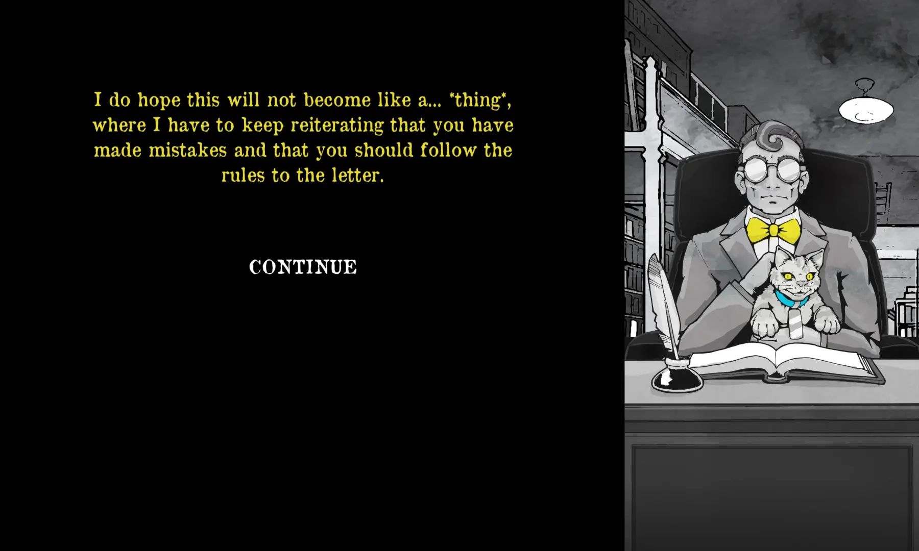 A reprimand. — screengrab via author