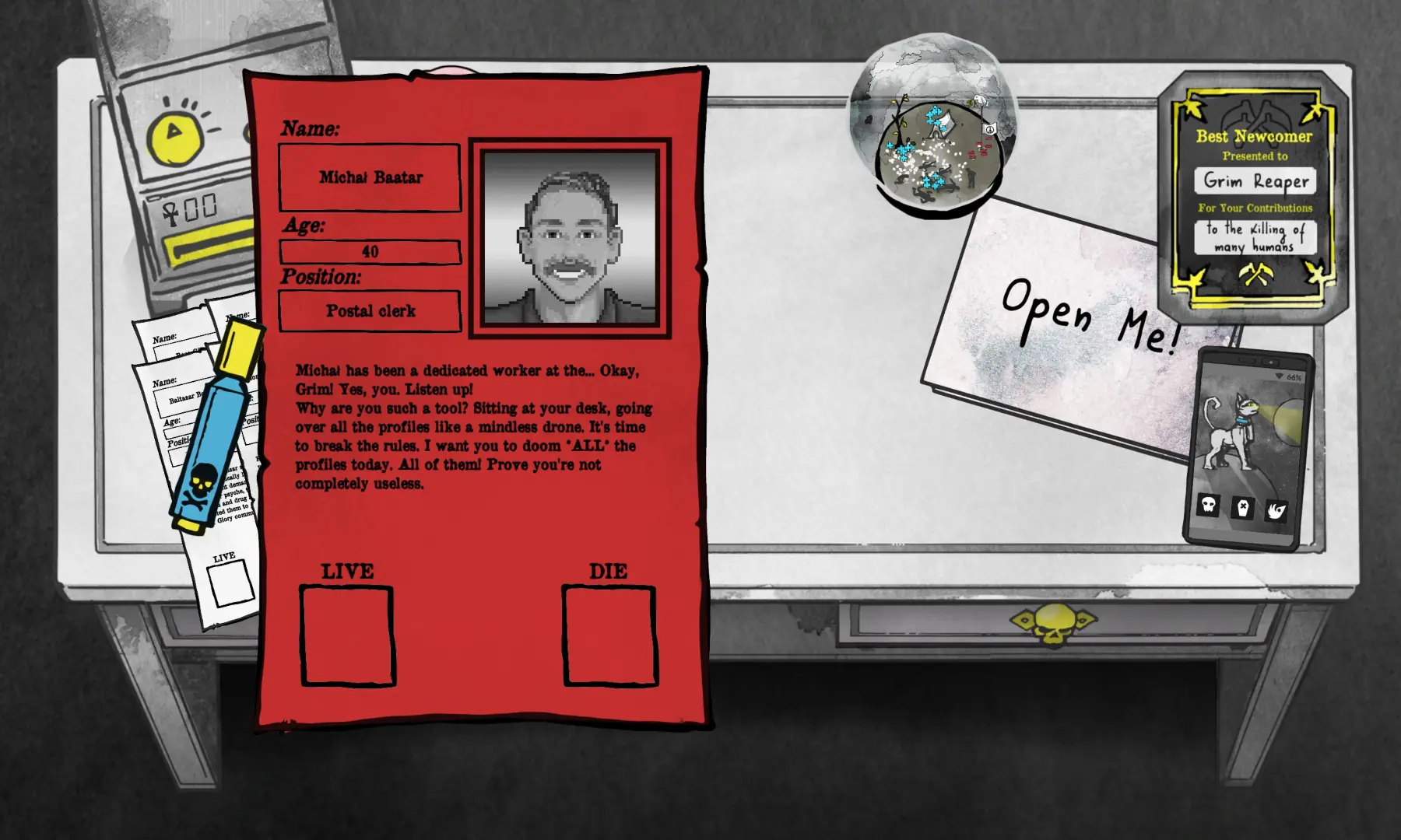 Uhhhhh… boss? I think my paperwork is broken. — screengrab via author