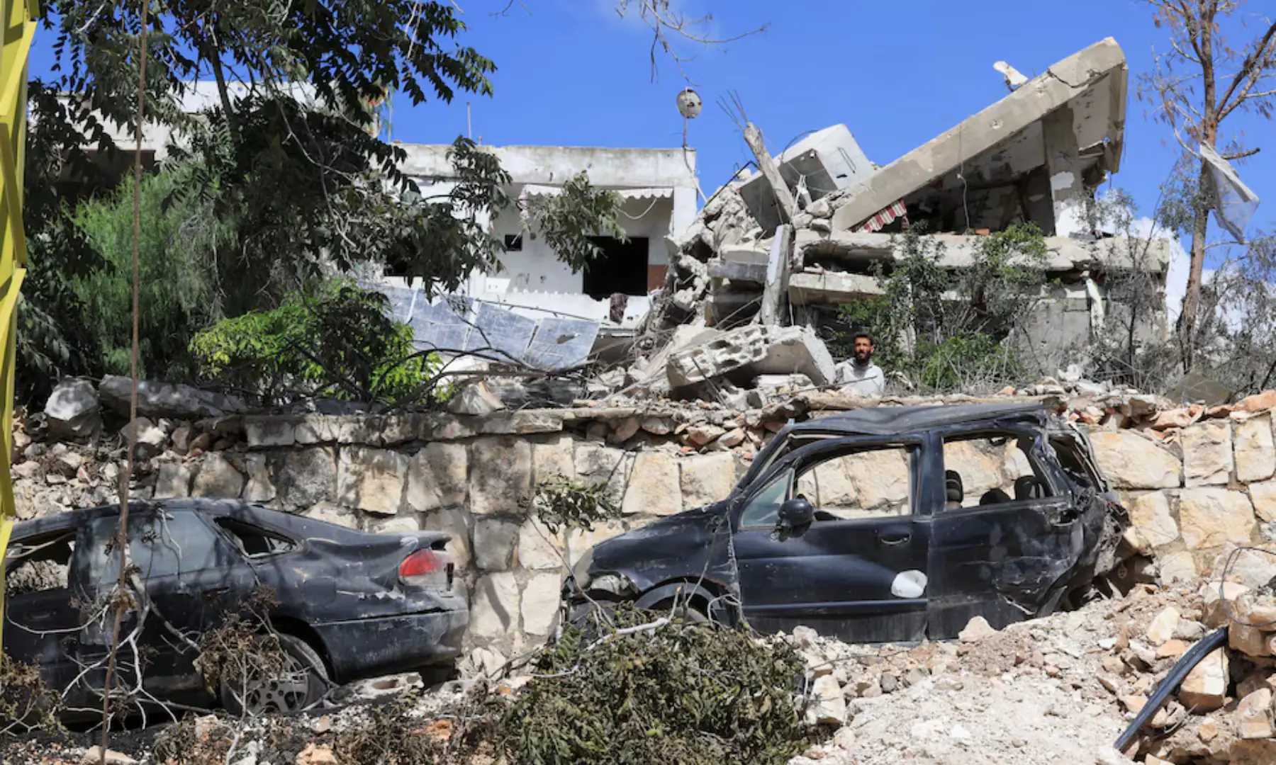 Damaged homes in West Zawtar, southern Lebanon, on Oct 1, 2026. — Reuters