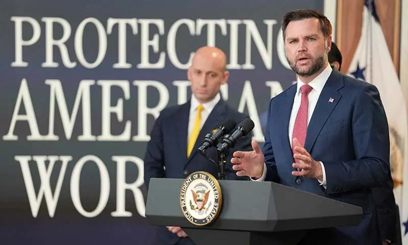 US Vice President JD Vance makes an H-1B fraud announcement during a press conference on anti-fraud initiatives in the Eisenhower Executive Office Building on the White House campus in Washington, DC, the US on October 8, 2026. — Reuters US Vice President JD Vance makes an H-1B fraud announcement during a press conference on anti-fraud initiatives in the Eisenhower Executive Office Building on the White House campus in Washington, DC, the US on October 8, 2026. — Reuters