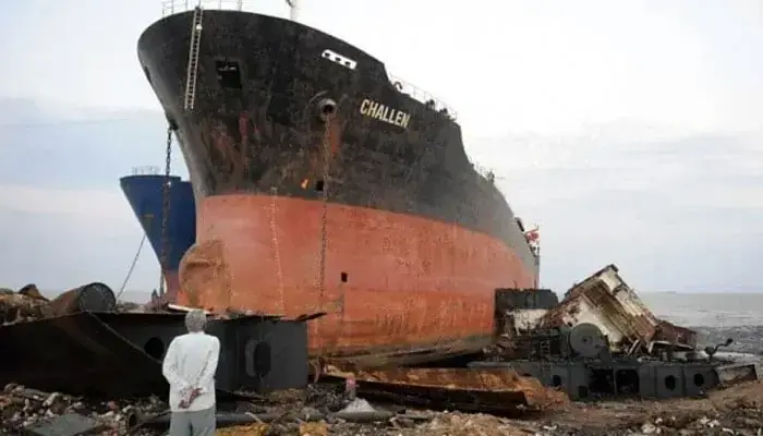 Man looks at a ship in Gadani. —AFP/File Man looks at a ship in Gadani. —AFP/File