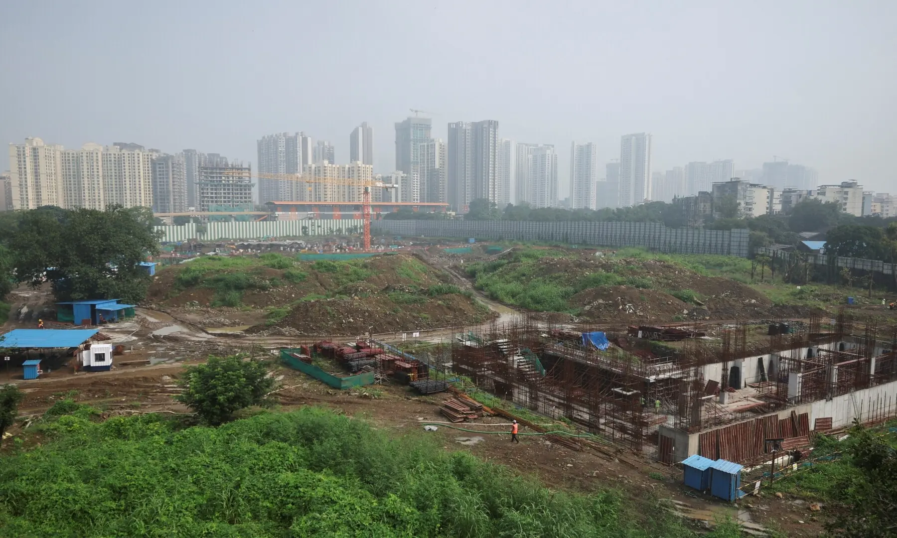 The construction site of an Amazon data centre in Thane, India on September 22, 2026. —Reuters