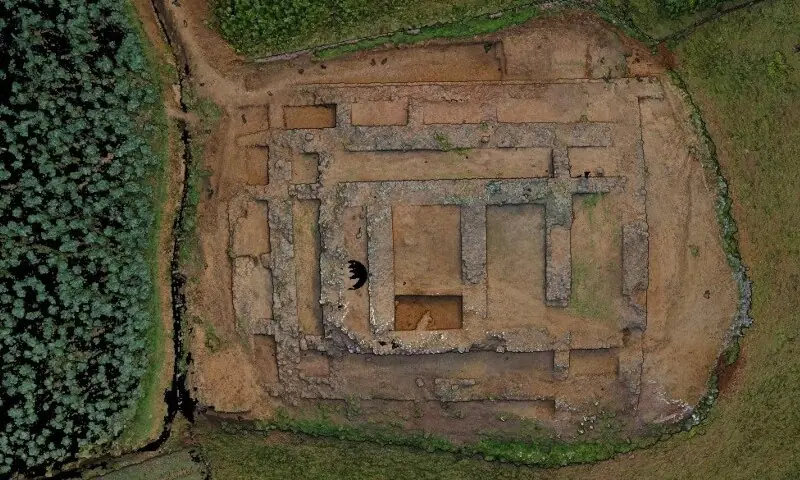 A model of the Jandial excavation site where an ancient structure has been discovered. —Government of Khyber Pakhtunkhwa A model of the Jandial excavation site where an ancient structure has been discovered. —Government of Khyber Pakhtunkhwa
