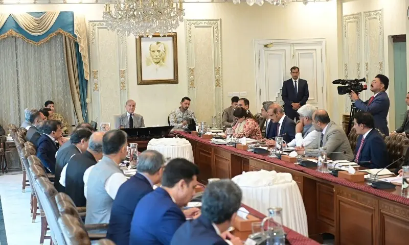 Prime Minister Shehbaz Sharif chairs a meeting in Islamabad on October 10, 2026. &mdash; X/@PakPMO
