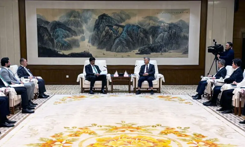 Sindh Chief Minister Syed Murad Ali Shah, alongside other members of his delegation, meets Hubei Governor Li Dianxun in Wuhan, China, to discuss enhanced provincial cooperation.—Dawn Sindh Chief Minister Syed Murad Ali Shah, alongside other members of his delegation, meets Hubei Governor Li Dianxun in Wuhan, China, to discuss enhanced provincial cooperation.—Dawn