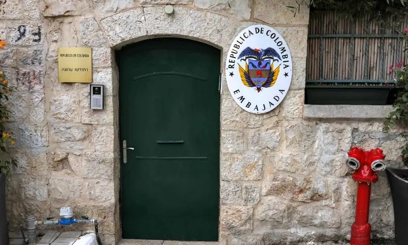 The headquarters for the Colombian embassy to Israel is pictured in Jerusalem on October 14, 2026. —AFP The headquarters for the Colombian embassy to Israel is pictured in Jerusalem on October 14, 2026. —AFP