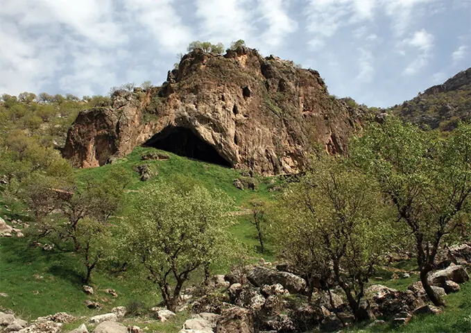 The entrance to Shanidar Cave, in Iraq&rsquo;s Kurdistan region. &mdash;Reuters