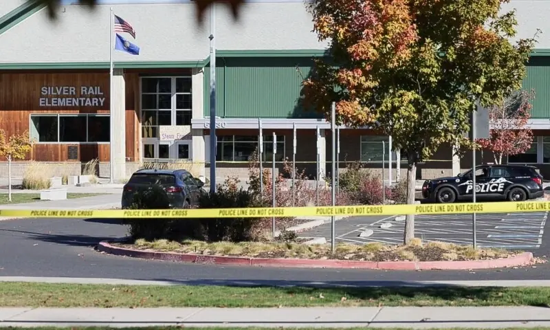 Emergency personnel work at the scene following a shooting at Silver Rail Elementary School in Bend, Oregon, US on October 15, 2026. —Reuters Emergency personnel work at the scene following a shooting at Silver Rail Elementary School in Bend, Oregon, US on October 15, 2026. —Reuters