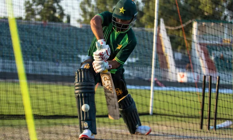 Pakistan opener Fakhar Zaman bats in the nets at the Rawalpindi Cricket Stadium in Rawalpindi on October 16, 2026.--Courtesy PCB Pakistan opener Fakhar Zaman bats in the nets at the Rawalpindi Cricket Stadium in Rawalpindi on October 16, 2026.--Courtesy PCB