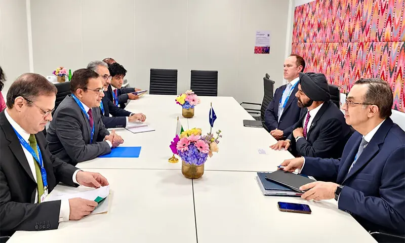 Economic Affairs Minister Ahad Cheema meets World Bank President Ajay Banga in Bangkok.—X / EADGOP Economic Affairs Minister Ahad Cheema meets World Bank President Ajay Banga in Bangkok.—X / EADGOP