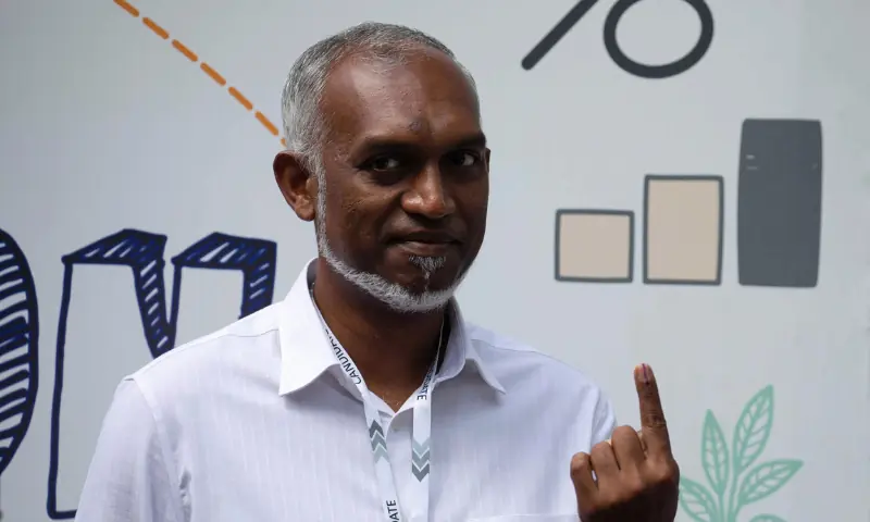 A photo of Maldivian President Mohamed Muizzu taken in Male, Maldives, on September 9, 2023. — Reuters/File A photo of Maldivian President Mohamed Muizzu taken in Male, Maldives, on September 9, 2023. — Reuters/File