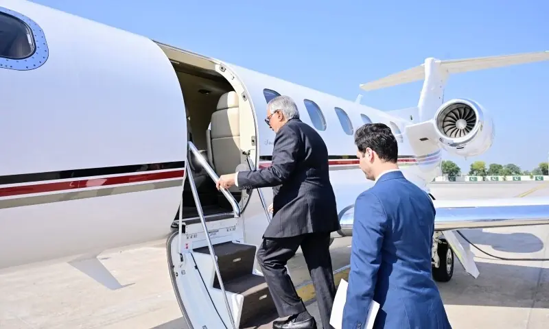Deputy Prime Minister Foreign Minister Senator Mohammad Ishaq Dar departs for Dushanbe, Tajikistan, to lead Pakistan&rsquo;s delegation to the Shanghai Cooperation Organization (SCO) Council of Heads of Government (CHG) meeting, being held on 19&ndash;20 October 2026. &mdash;@ForeignOfficePk/X