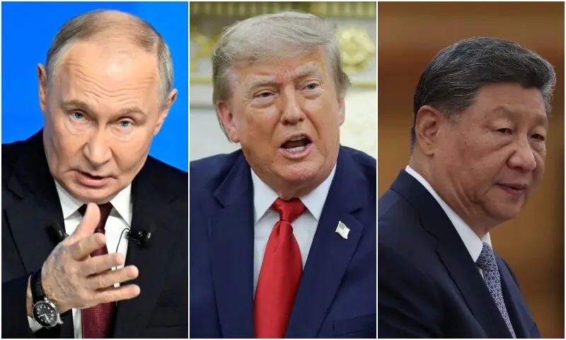 A combination photo of Russian President Vladimir Putin, US President Donald Trump and Chinese President Xi Jinping. — Reuters/File A combination photo of Russian President Vladimir Putin, US President Donald Trump and Chinese President Xi Jinping. — Reuters/File
