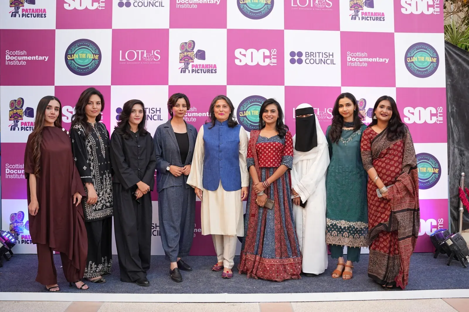 The latest batch of Patakha Pictures fellows with a beaming mentor. Photo: SOC Films