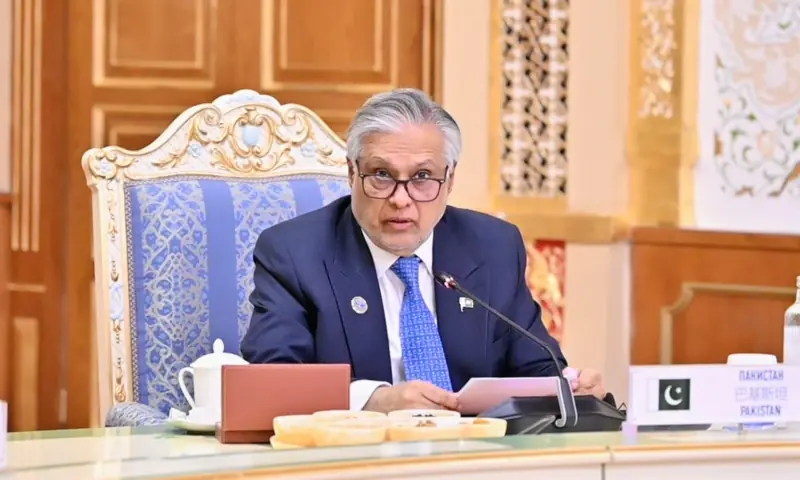Deputy Prime Minister and Foreign Minister Ishaq Dar addresses the SCO Council of Heads of Government (CHG) meeting in Dushanbe, Tajikistan, on Oct 20, 2026. — X/ForeignOfficePk Deputy Prime Minister and Foreign Minister Ishaq Dar addresses the SCO Council of Heads of Government (CHG) meeting in Dushanbe, Tajikistan, on Oct 20, 2026. — X/ForeignOfficePk