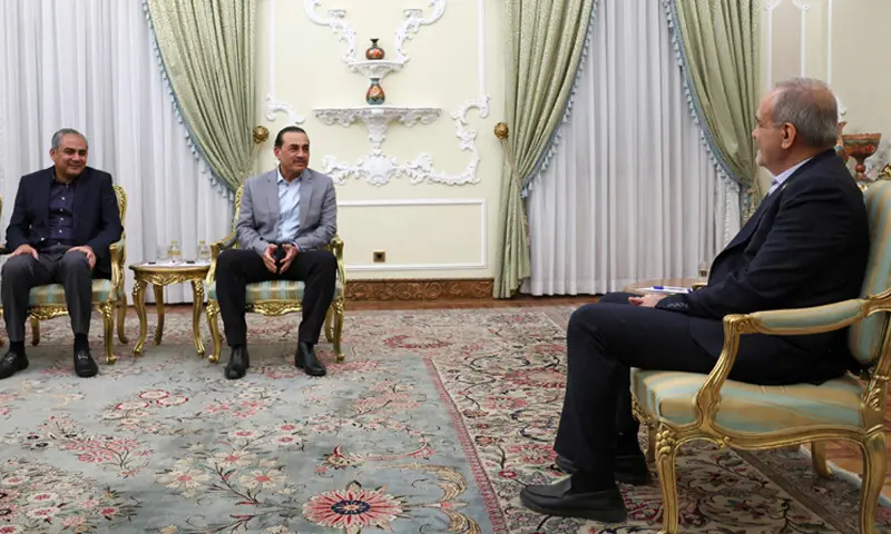 IRAN’S President Masoud Pezeshkian receives Field Marshal Asim Munir and Interior Minister Mohsin Naqvi in Tehran.—AFP IRAN’S President Masoud Pezeshkian receives Field Marshal Asim Munir and Interior Minister Mohsin Naqvi in Tehran.—AFP