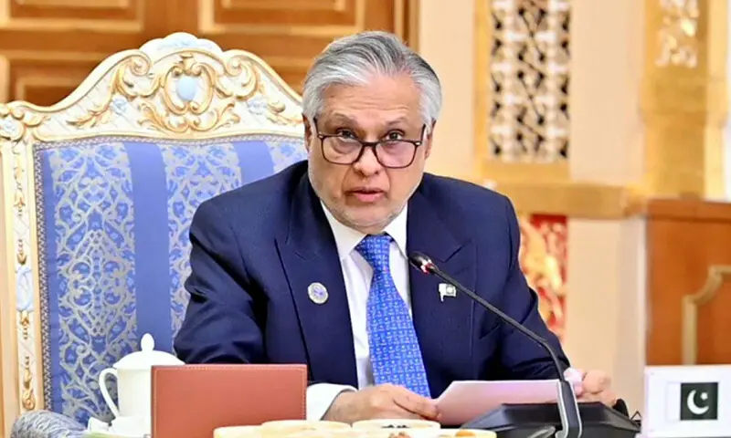 FM Ishaq Dar addresses the SCO Council of Heads of Government meeting in Dushanbe.—PPI FM Ishaq Dar addresses the SCO Council of Heads of Government meeting in Dushanbe.—PPI