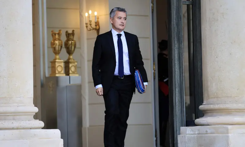 France&rsquo;s Justice Minister Gerald Darmanin leaves after attending the weekly cabinet meeting at the Elysee Palace in Paris on October 22, 2026. &mdash; AFP