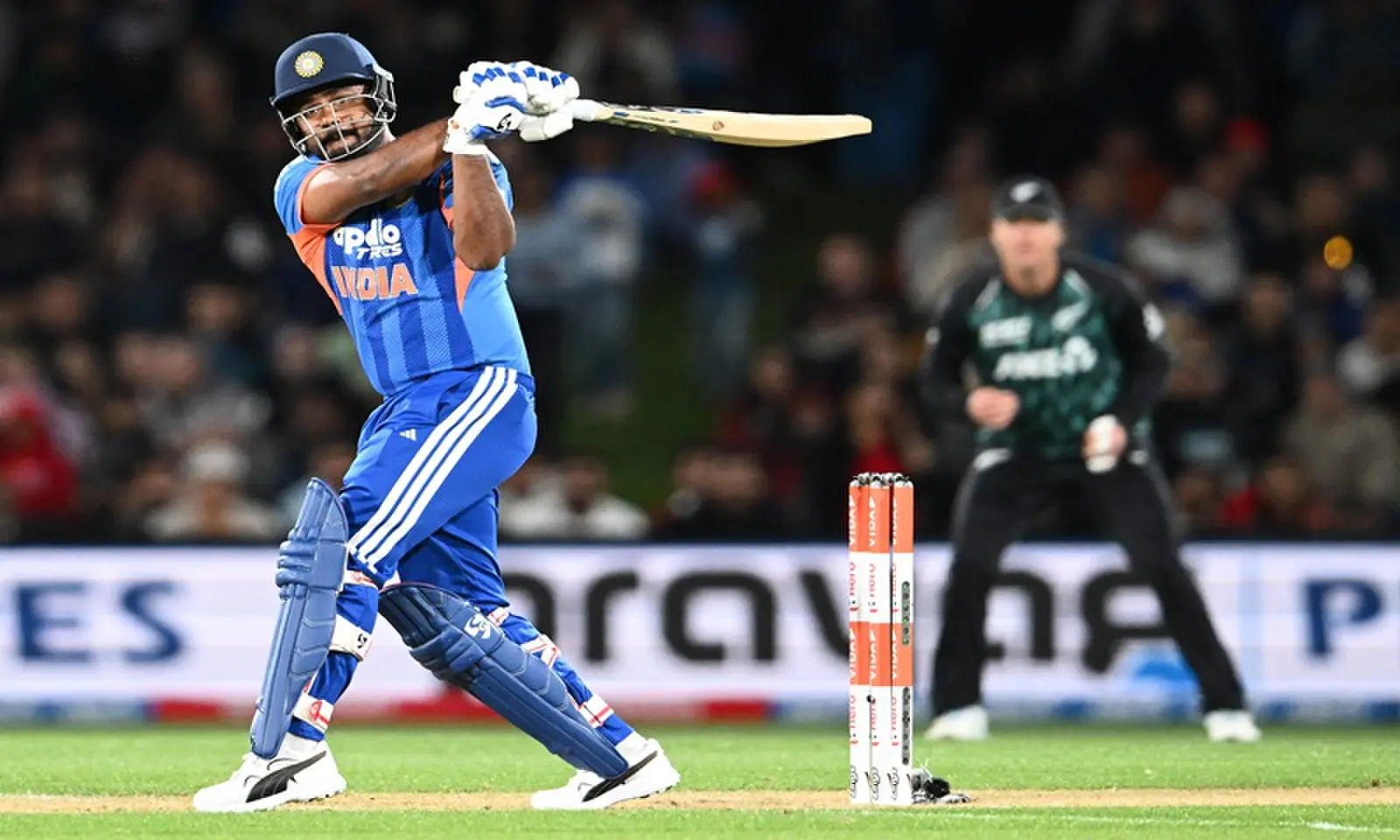 Indian opener Sanju Samson plays a shot during the first Twenty20 International against New Zealand at Hagley Oval in Christchurch, New Zealand, on October 22, 2026. —AFP Indian opener Sanju Samson plays a shot during the first Twenty20 International against New Zealand at Hagley Oval in Christchurch, New Zealand, on October 22, 2026. —AFP