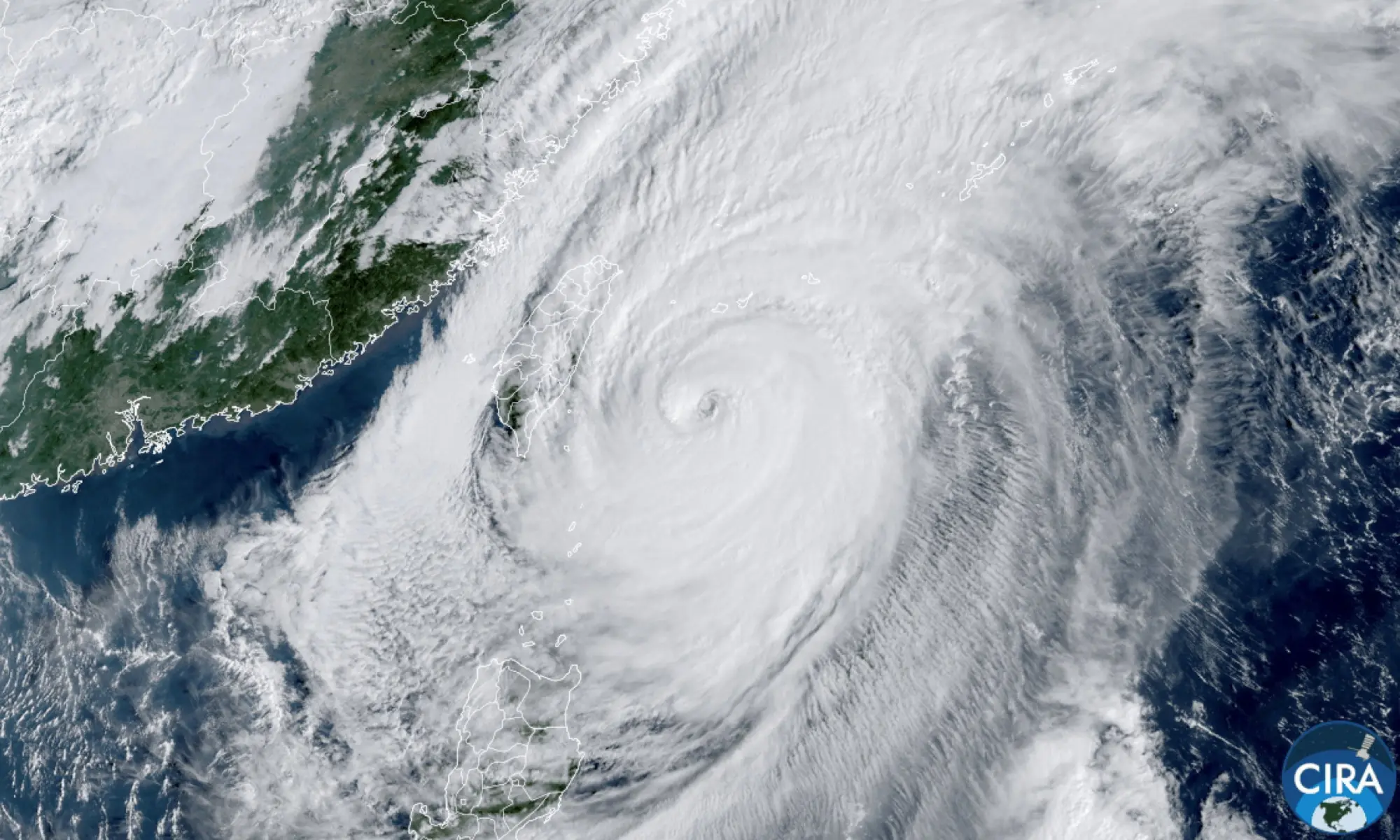 Typhoon Champi swirls over the Philippine Sea, as seen from space on October 23, 2026 in this screengrab taken from a handout GIF image. &mdash;CSU/CIRA and JMA/JAXA/Handout via Reuters