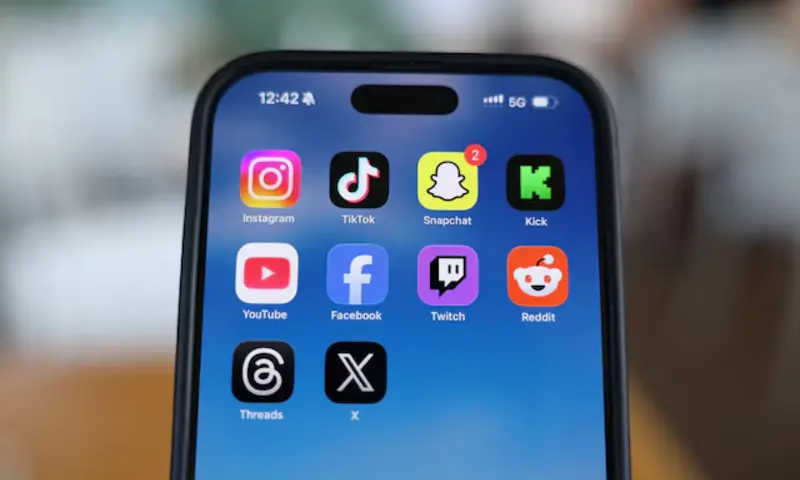 Instagram, TikTok, Snapchat, Kick, YouTube, Facebook, Twitch, Reddit, Threads and X applications are displayed on a mobile phone in this picture illustration. — Reuters Instagram, TikTok, Snapchat, Kick, YouTube, Facebook, Twitch, Reddit, Threads and X applications are displayed on a mobile phone in this picture illustration. — Reuters