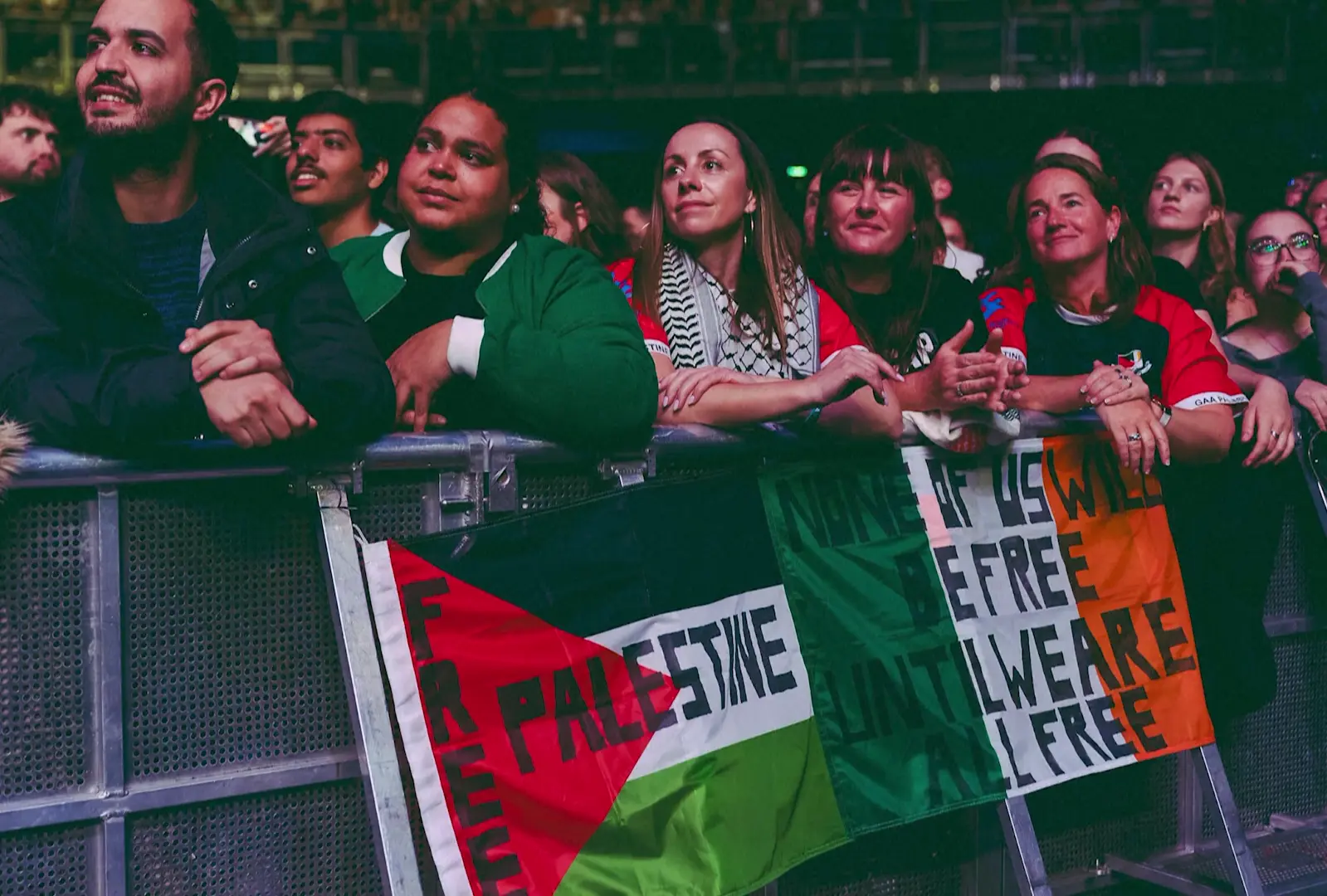 Fans at Macklemore&rsquo;s Free Palestine concert in Dublin