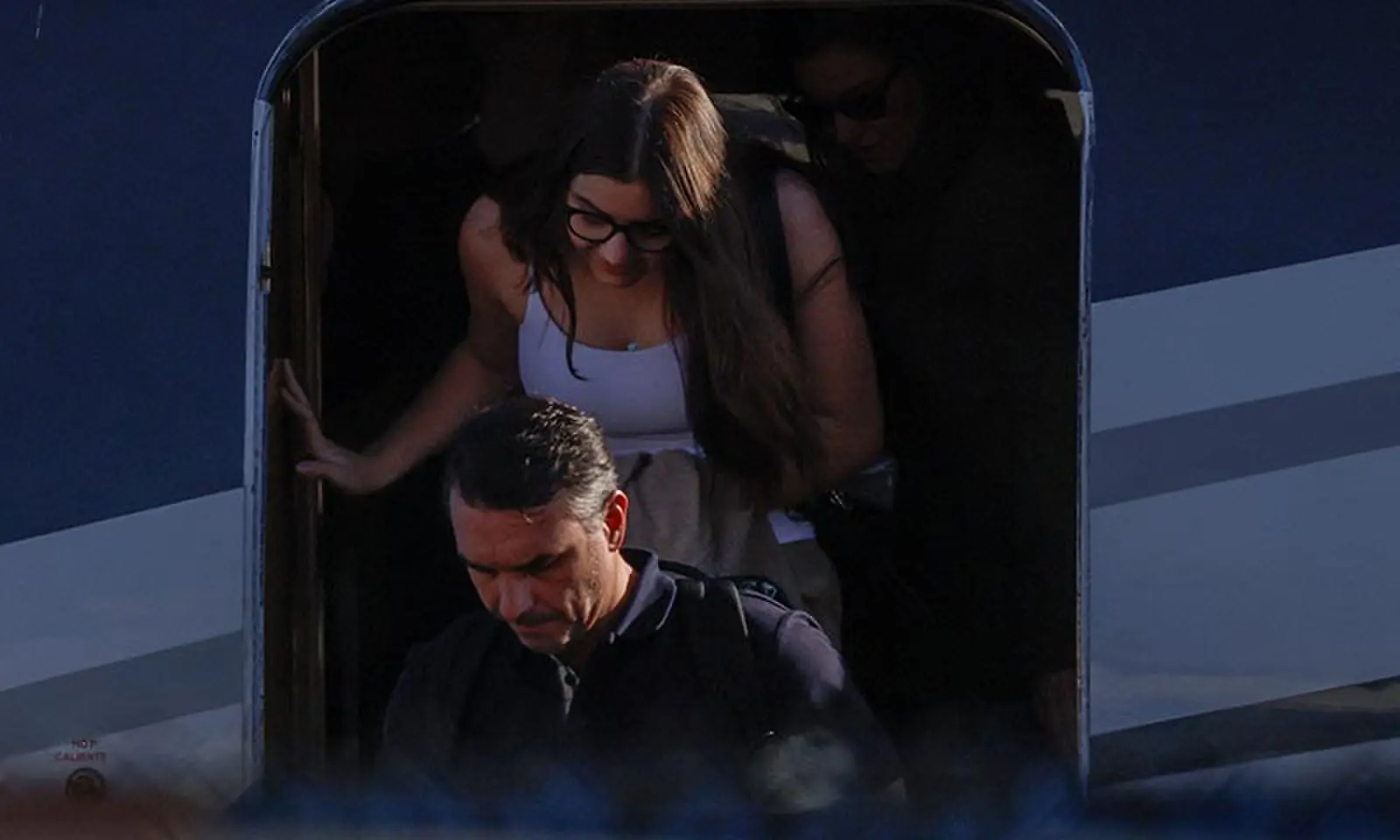 Brazilian Senator Flavio Bolsonaro disembarks from a plane after arriving at Opa-locka Executive Airport near Miami, Florida, the US on October 28, 2026. &mdash; Reuters