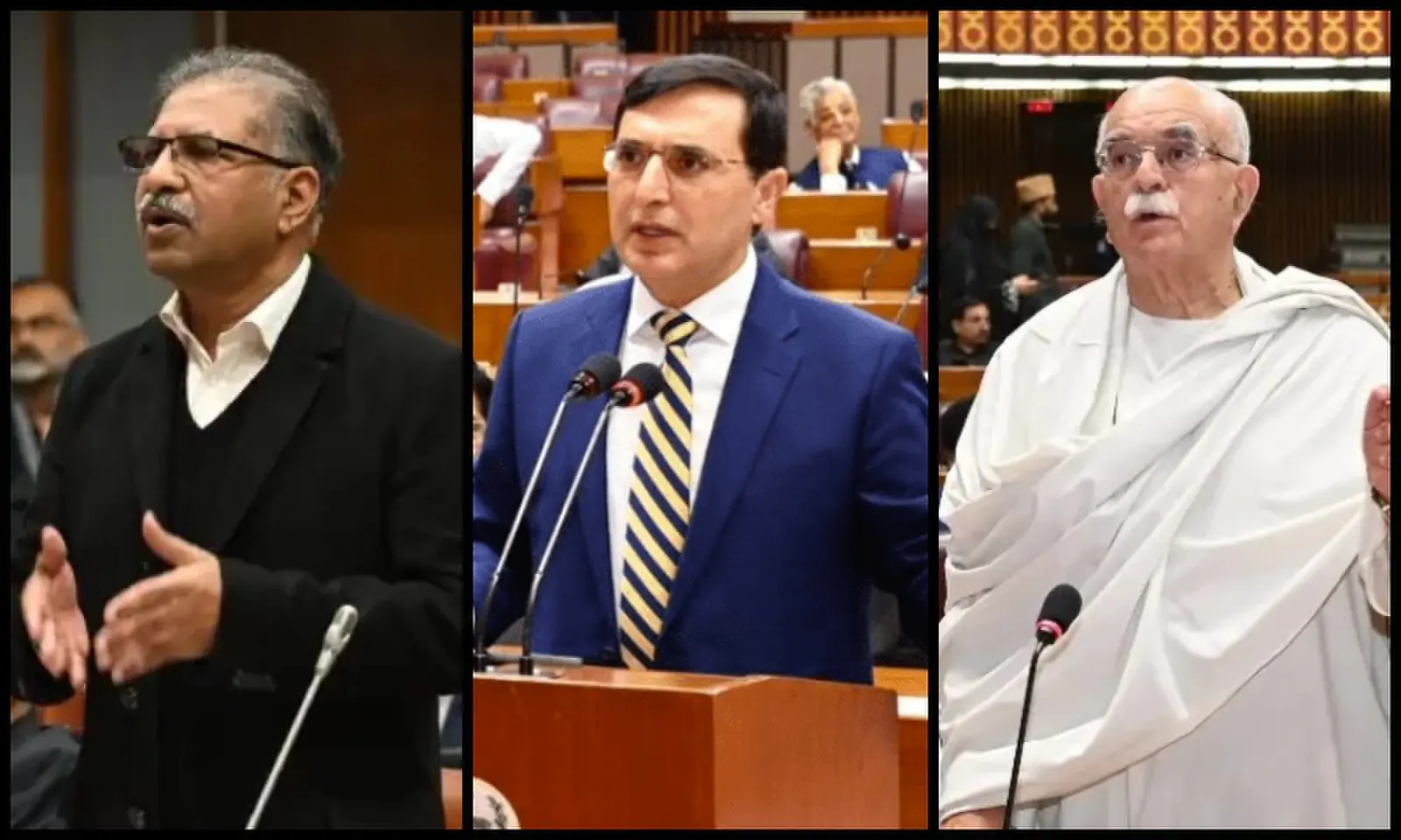National Assembly Opposition Leader Mehmood Khan Achakzai (R), PTI Chairman Barrister Gohar Ali Khan (C) and PTI Barrister Syed Ali Zafar (L) are seen in this combination photo, —File photos National Assembly Opposition Leader Mehmood Khan Achakzai (R), PTI Chairman Barrister Gohar Ali Khan (C) and PTI Barrister Syed Ali Zafar (L) are seen in this combination photo, —File photos