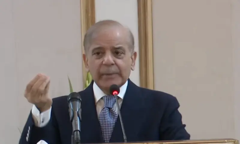 Prime Minister Shehbaz Sharif address PML-N's KP parliamentary party meeting in Islamabad on October 31, 2026. — Screen grab via PTV News Prime Minister Shehbaz Sharif address PML-N's KP parliamentary party meeting in Islamabad on October 31, 2026. — Screen grab via PTV News