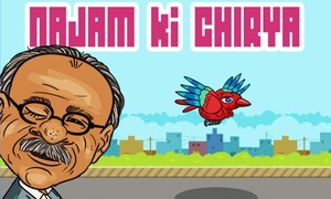 Help Najam Sethi's 'chirya' collect gossip in this desi spin on Flappy Bird