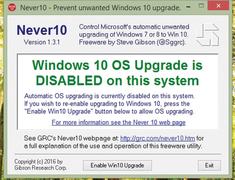 Preventing Windows from upgrading