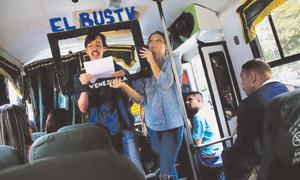 Venezuelan journalists &lsquo;broadcast&rsquo; live on buses to reach new viewers