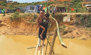 Keeping tensions at bay in Rohingya tent city