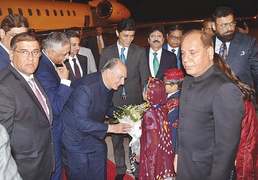 Prince Karim Aga Khan arrives in Karachi