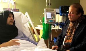 Nawaz, Maryam postpone return due to Kulsoom's health condition, sources say